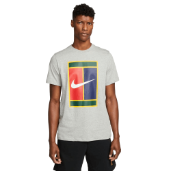 Tee Shirt NikeCourt Logo Gris