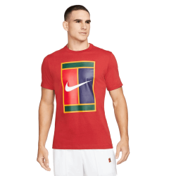Tee Shirt NikeCourt Logo Rouge