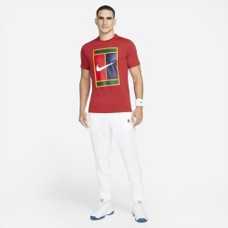Promo Tee Shirt NikeCourt Logo Rouge