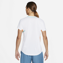 Achat Tee Shirt NikeCourt Dri-FIT Slam Blanc/Orange