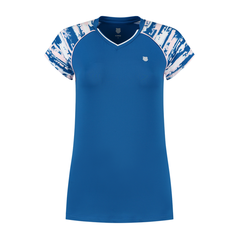 Tee Shirt Femme K-Swiss Hypercourt 2 Bleu