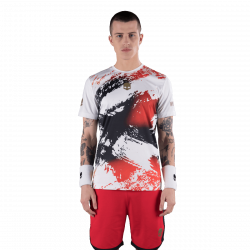 Tee Shirt Hydrogen Brush Tech Blanc