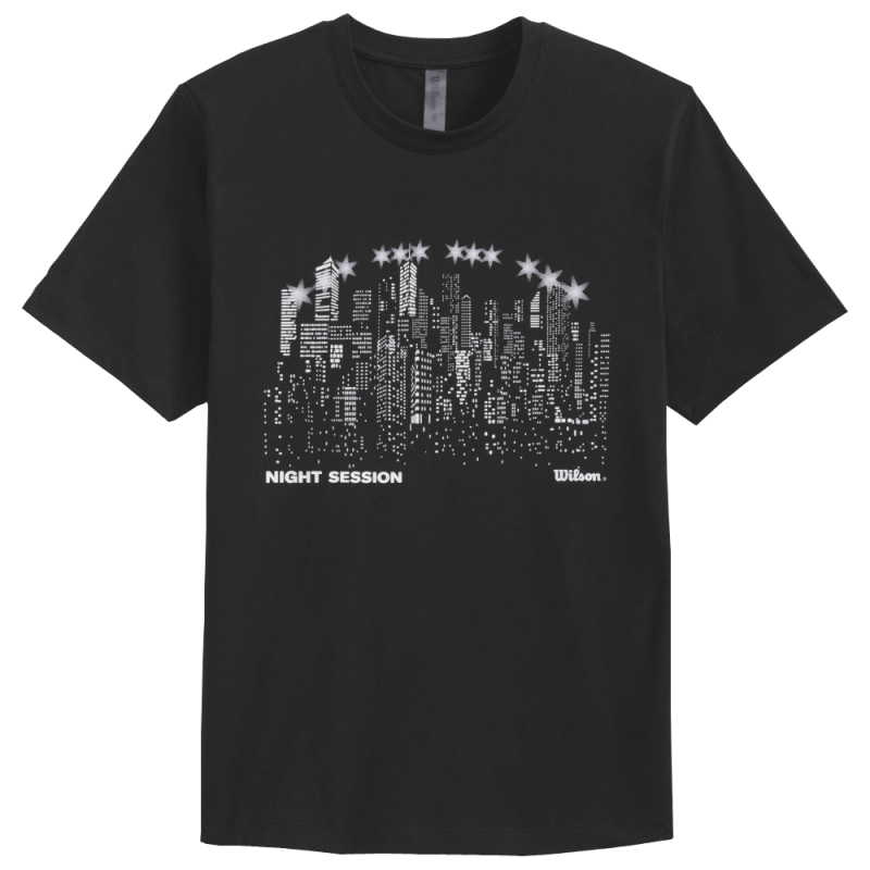 Tee Shirt Wilson Night Skyline Noir