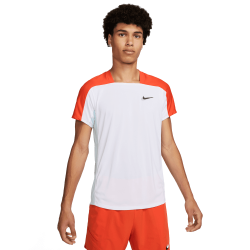 Tee Shirt NikeCourt Dri-FIT ADV Slam Blanc/Orange