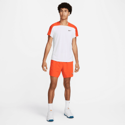 Prix Tee Shirt NikeCourt Dri-FIT ADV Slam Blanc/Orange