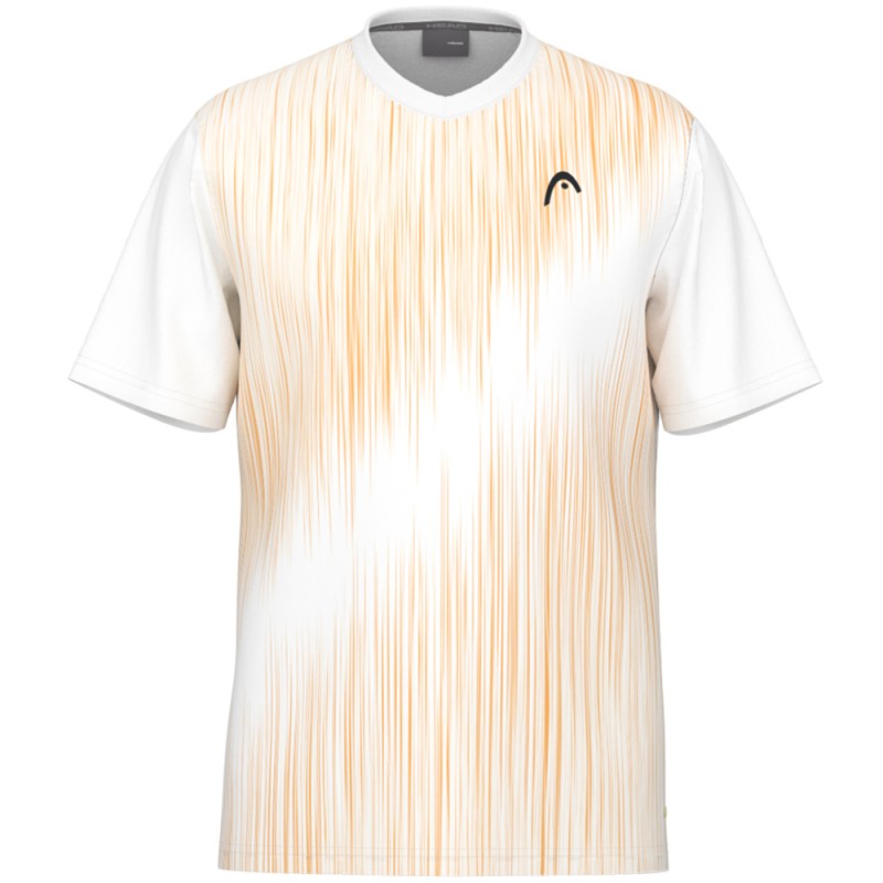 Tee-Shirt Enfant Garçon Head Topspin Blanc/Orange