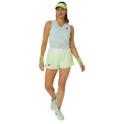 Short Femme Asics Match Vert