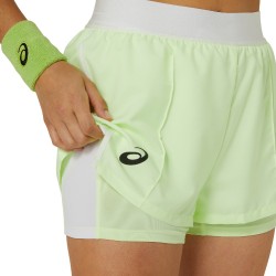 Short Femme Asics Match Vert