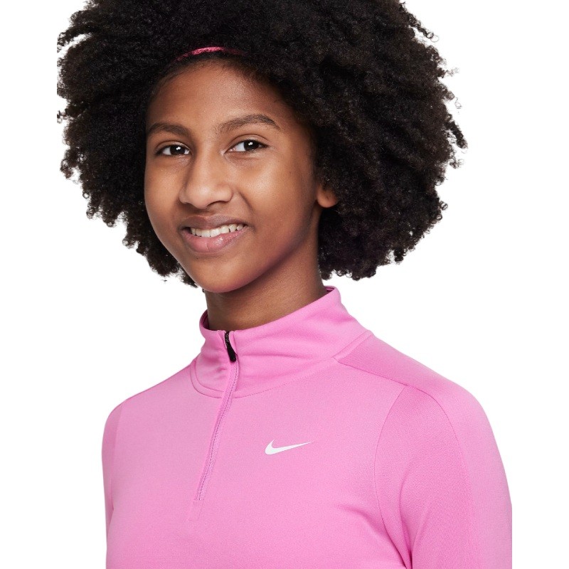 Haut Manches Longues Fille Nike Dri FIT Rose