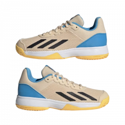 Chaussure Junior Adidas Courtflash Toutes Surfaces Beige