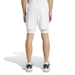 Achat Short Adidas Pro 2 en 1 Blanc