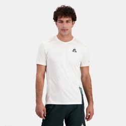 Tee Shirt Le Coq Sportif Performance New York Beige pas cher