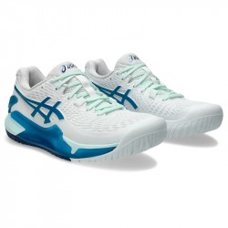 Prix Chaussure Femme Asics Gel Resolution 9 Toutes Surfaces Blanc/Bleu