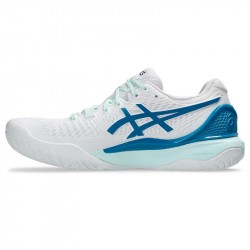 Achat Chaussure Femme Asics Gel Resolution 9 Toutes Surfaces Blanc/Bleu