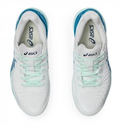 Vente Chaussure Femme Asics Gel Resolution 9 Toutes Surfaces Blanc/Bleu