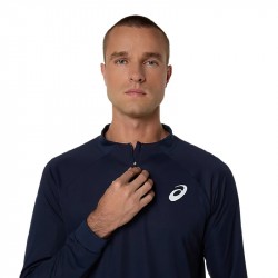 Promo Haut Manches Longues Asics Match LS 1/2 Zip Bleu Marine