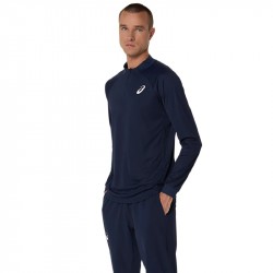 Prix Haut Manches Longues Asics Match LS 1/2 Zip Bleu Marine