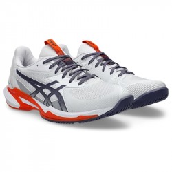 Promo Chaussure Asics Solution Speed FF 3 Toutes Surfaces Blanc/Orange