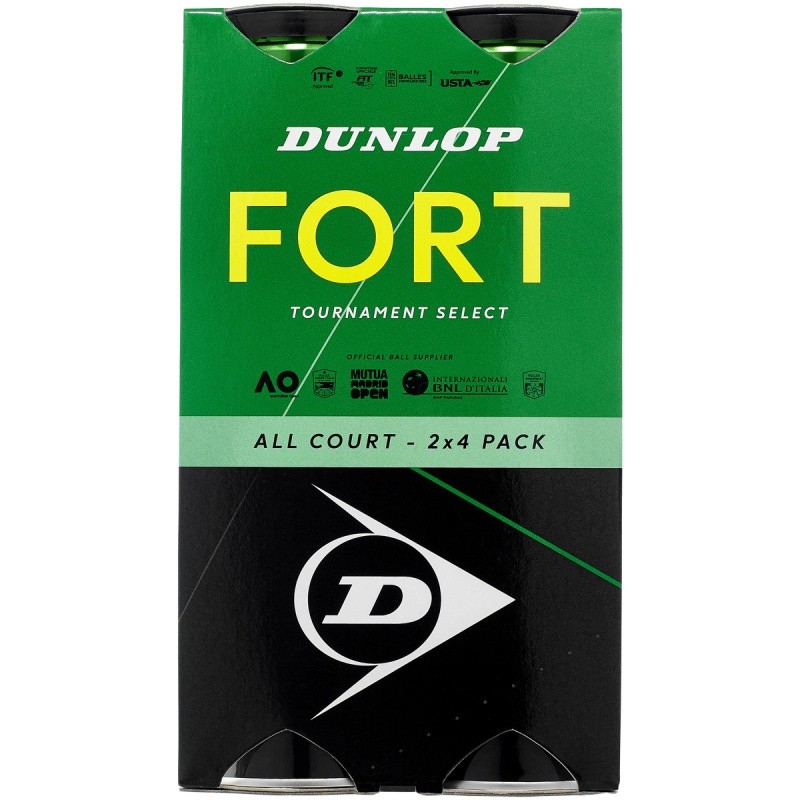 Bipack de 4 Balles Dunlop Fort All Court