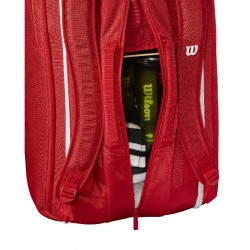 Vente Sac Thermo Wilson Super Tour 15 Raquettes Rouge