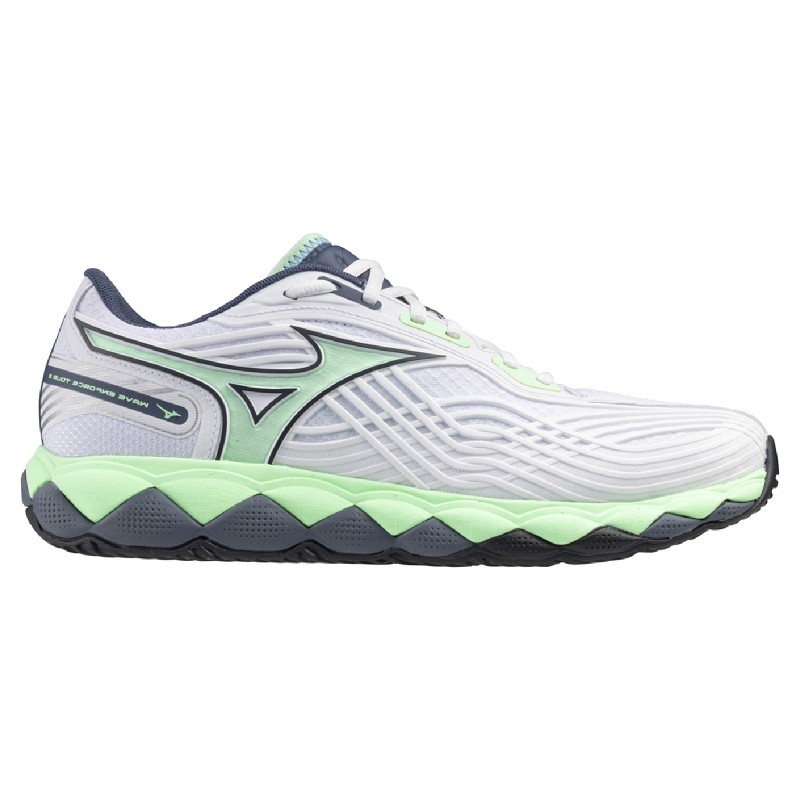 Chaussure Mizuno Wave Enforce Tour 2 AC Toutes Surfaces Blanc/Vert