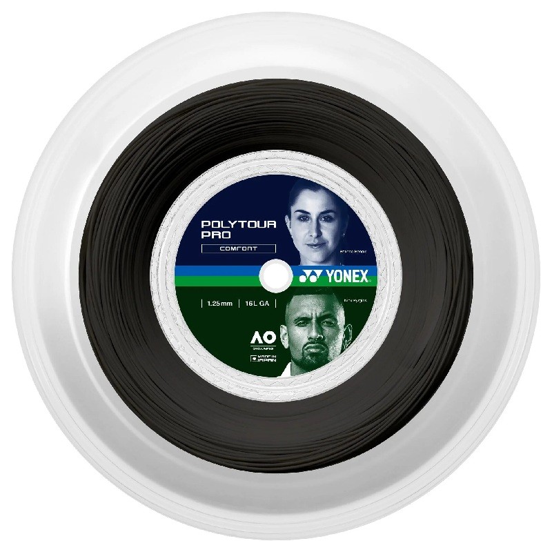 Bobine de Cordage Yonex Poly Tour Pro Noir (200m)