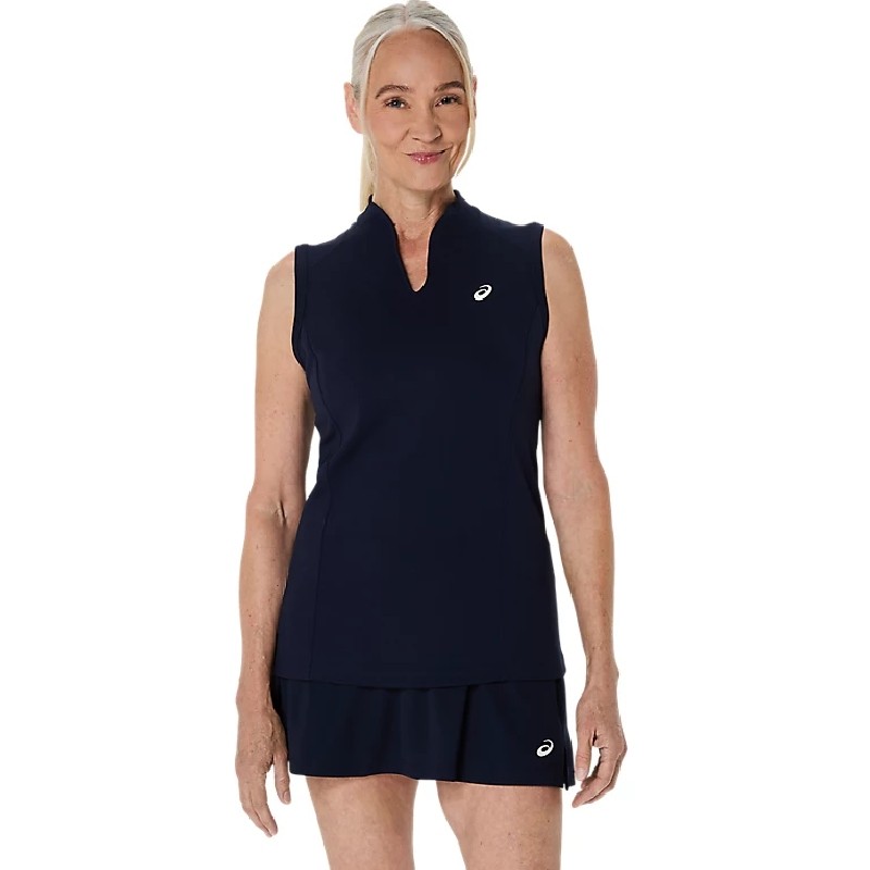 Débardeur Femme Asics Court Tank Bleu Marine