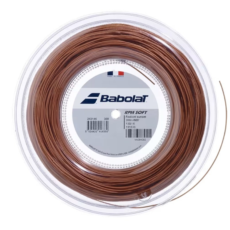 Bobine de Cordage Babolat RPM Soft Marron (200m)