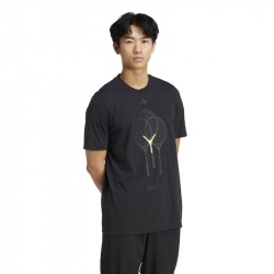 Prix Tee-Shirt Adidas Graphic Tennis 3 Rackets Noir