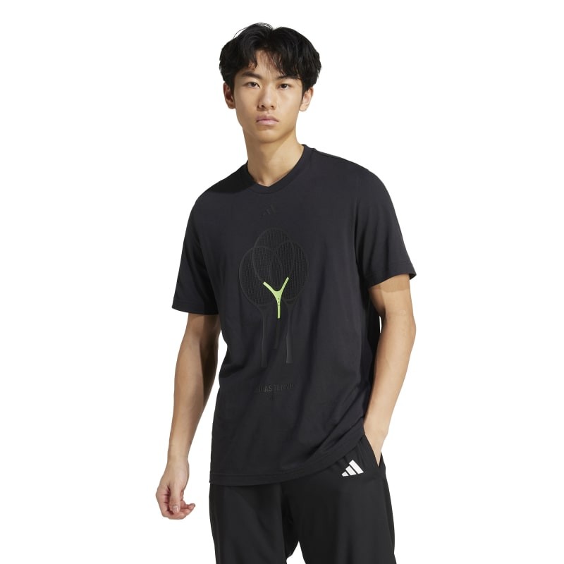 Tee-Shirt Adidas Graphic Tennis 3 Rackets Noir Tee-Shirt Adidas Graphic Tennis 3 Rackets Noir