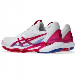 Vente Chaussure Femme Asics Solution Speed FF 3 Toutes Surfaces Blanc/Rose