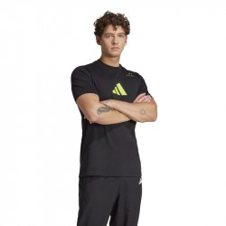 Vente Tee-Shirt Adidas Graphic Tennis Noir
