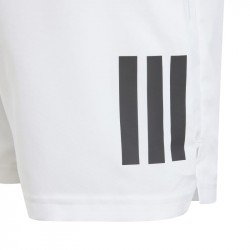 Vente Short Enfant Adidas 3 bandes Club Blanc