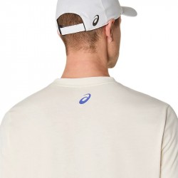 Vente Tee-Shirt Asics Court Core Graphic Blanc Cassé