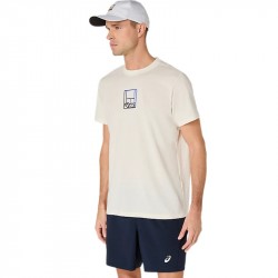 Prix Tee-Shirt Asics Court Core Graphic Blanc Cassé