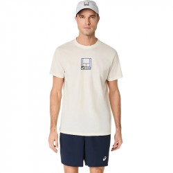 Tee-Shirt Asics Court Core Graphic Blanc Cassé