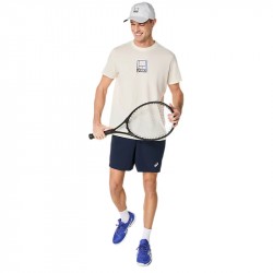 Tee-Shirt Asics Court Core Graphic Blanc Cassé