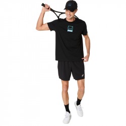 Tee-Shirt Asics Court Core Graphic Noir