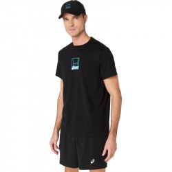 Prix Tee-Shirt Asics Court Core Graphic Noir