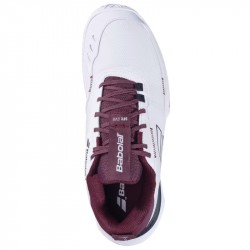 Promo Chaussure Babolat SFX Evo Toutes Surfaces Blanc/Bordeaux