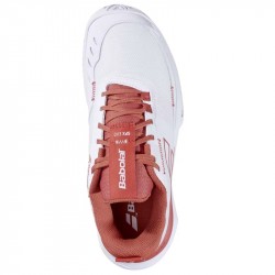 Promo Chaussure Femme Babolat SFX Evo Toutes Surfaces Blanc/Terra Cotta