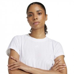 Promo Tee-Shirt Femme Adidas Climacool+ Freelift Blanc