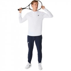 Haut Manches Longues Asics Match LS 1/2 Zip Blanc