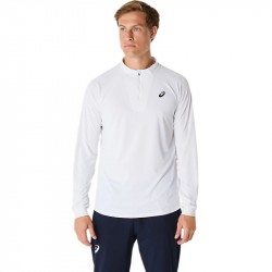 Haut Manches Longues Asics Match LS 1/2 Zip Blanc