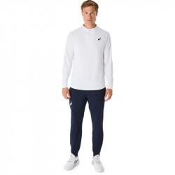 Vente Haut Manches Longues Asics Match LS 1/2 Zip Blanc