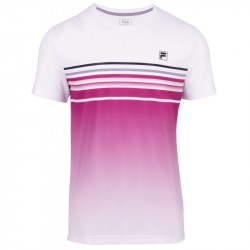 Tee-Shirt Fila Miguel Blanc/Fuchsia