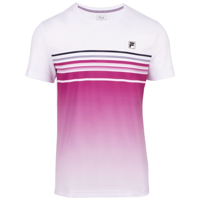 Tee-Shirt Fila Miguel Blanc/Fuchsia