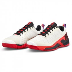 Vente Chaussure Wilson Rush Pro 4.5 Toutes Surfaces US Open Beige/Rouge