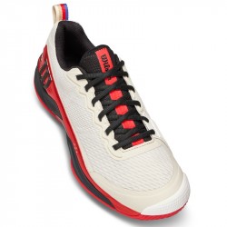 Prix Chaussure Wilson Rush Pro 4.5 Toutes Surfaces US Open Beige/Rouge