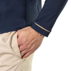 Promo Haut Manches Longues Tecnifibre Thermo 1/2 Zip Bleu Marine
